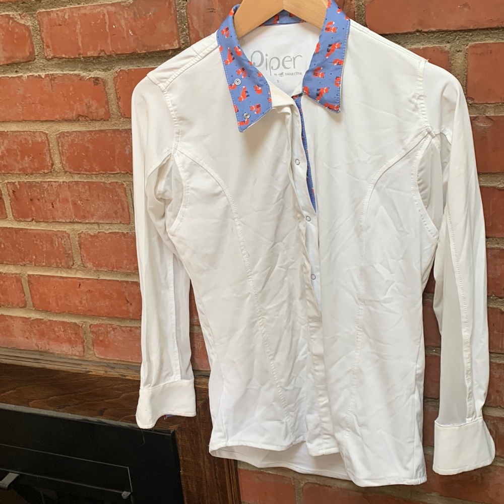 Piper Smartpak girls foxes riding show shirt